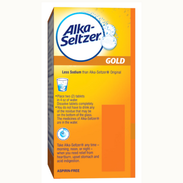 Alka-Seltzer Gold Effervescent Heartburn Relief Antacid Tablets Without Aspirin